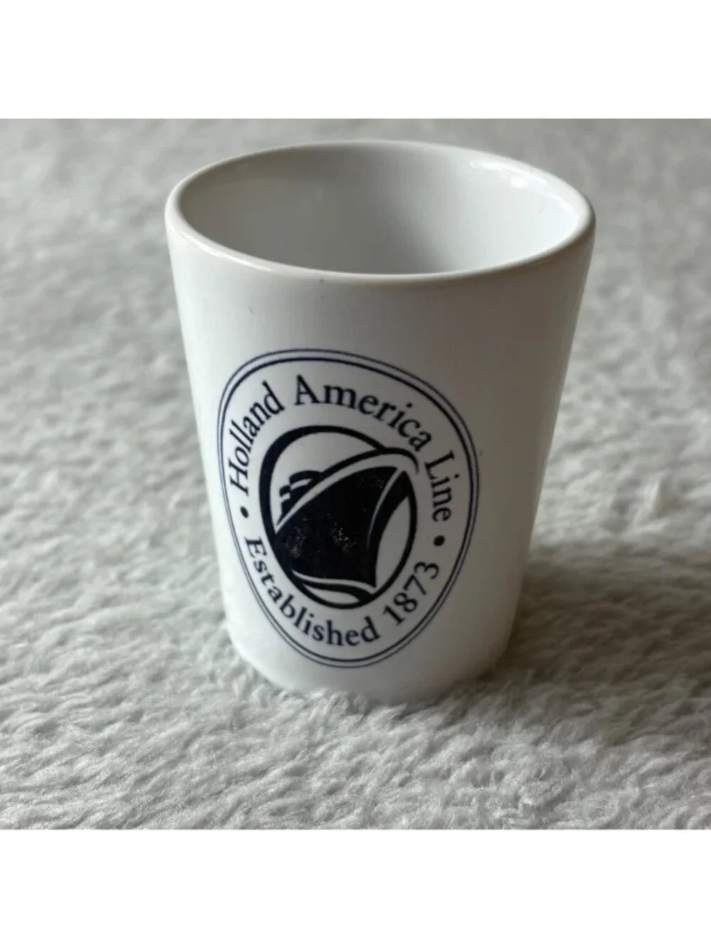 Holland America Shot Glass Blue White Cruise Decor
